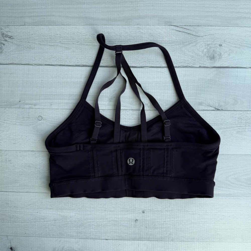 Lululemon Deep Purple Strappy Sports Bra Size 4 - Picture 2 of 4